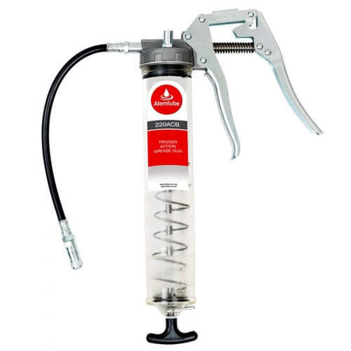 Alemlube 220ACB Clear Barrel 450g Trigger Action Grease Gun [but 400g]