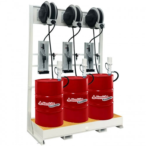 Alemlube AA205-3DG Automotive 3 Drum 205L Oil Gantry