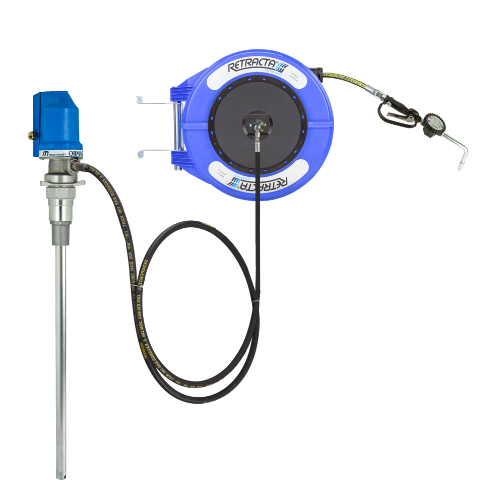 Oil Dispensing System - 3:1 T-Series Pump with Retracta reel and Metered Gun